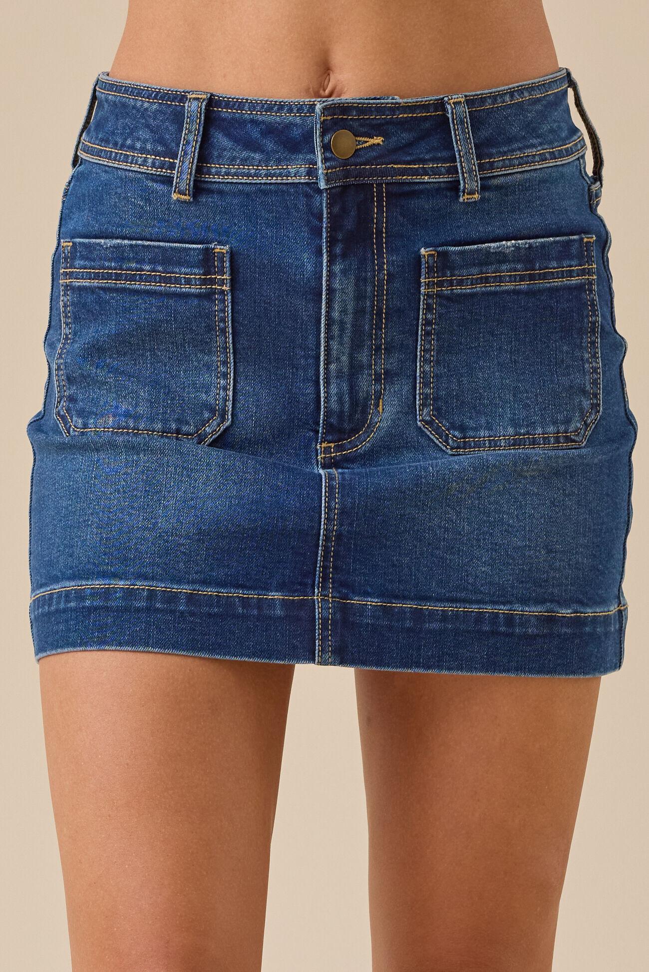 Brynn Denim Mini Skirt Product Image