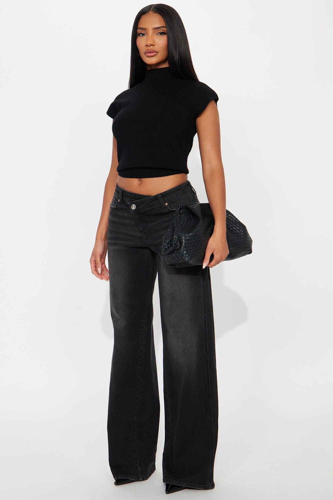 The Florence Vest Top - Black Female Product Image