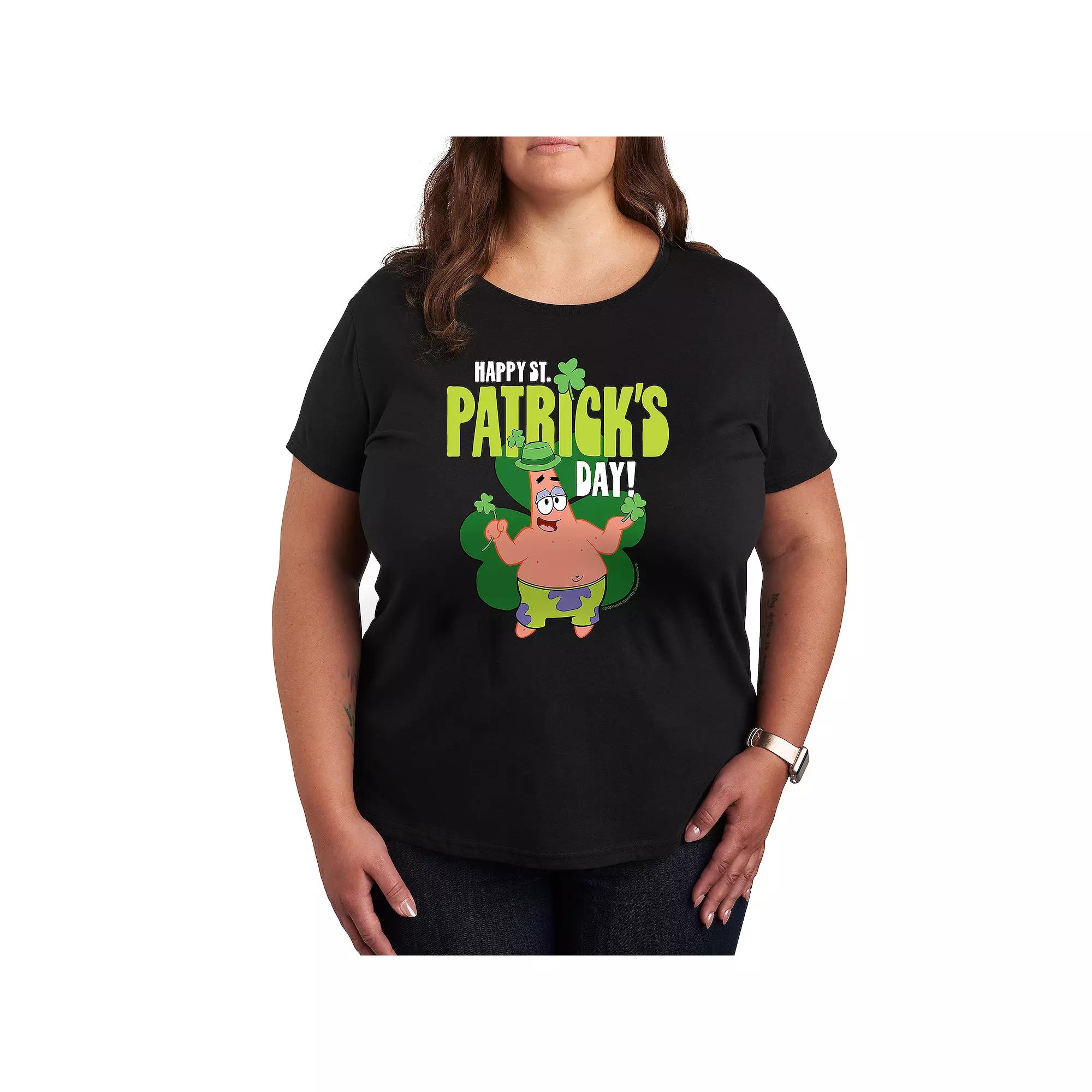 Plus SpongeBob SquarePants Happy St. Patrick's Day Graphic Tee, Women's,  Product Image