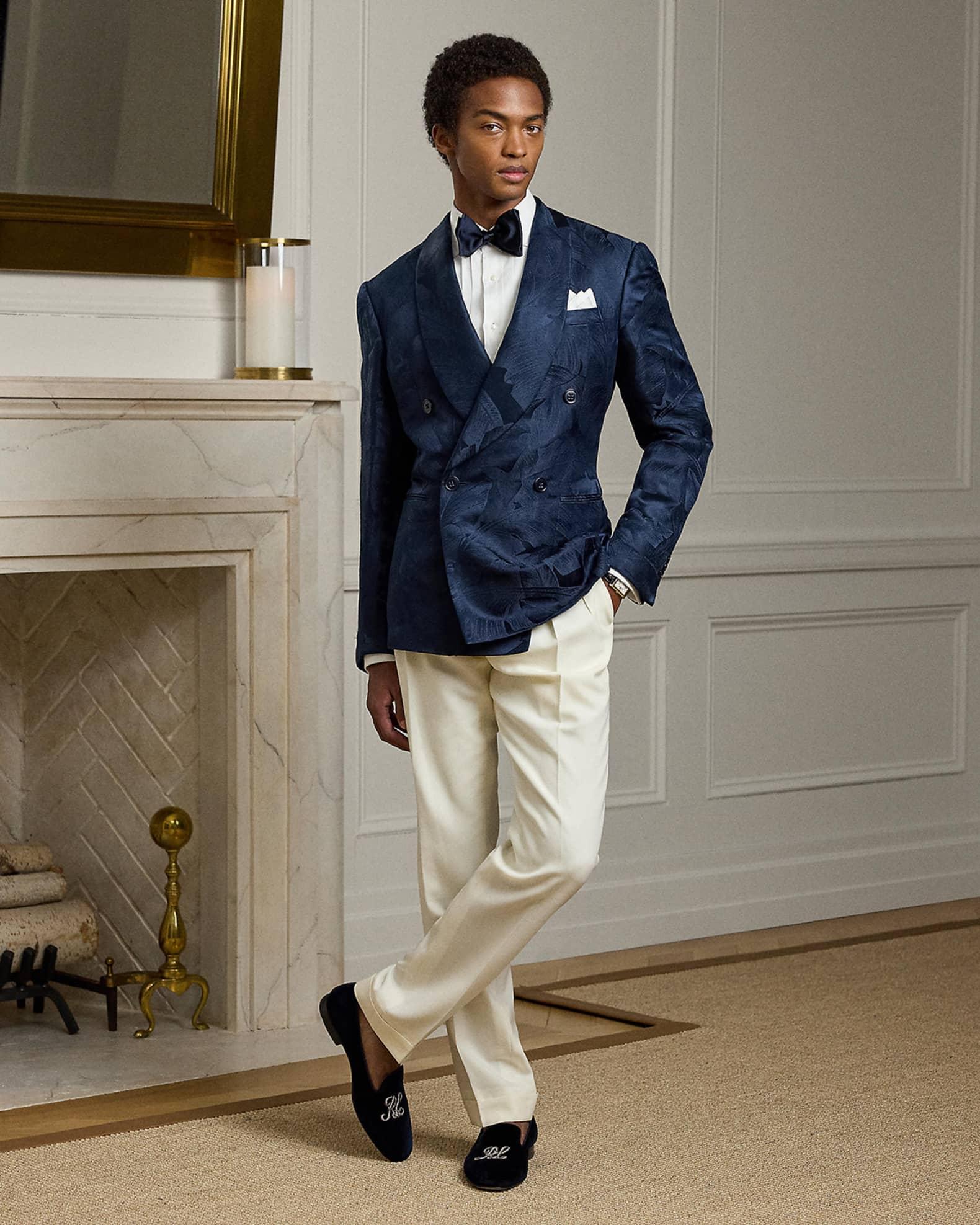 Men's NM X RL French Cuff Linen Tuxedo Shirt Product Image