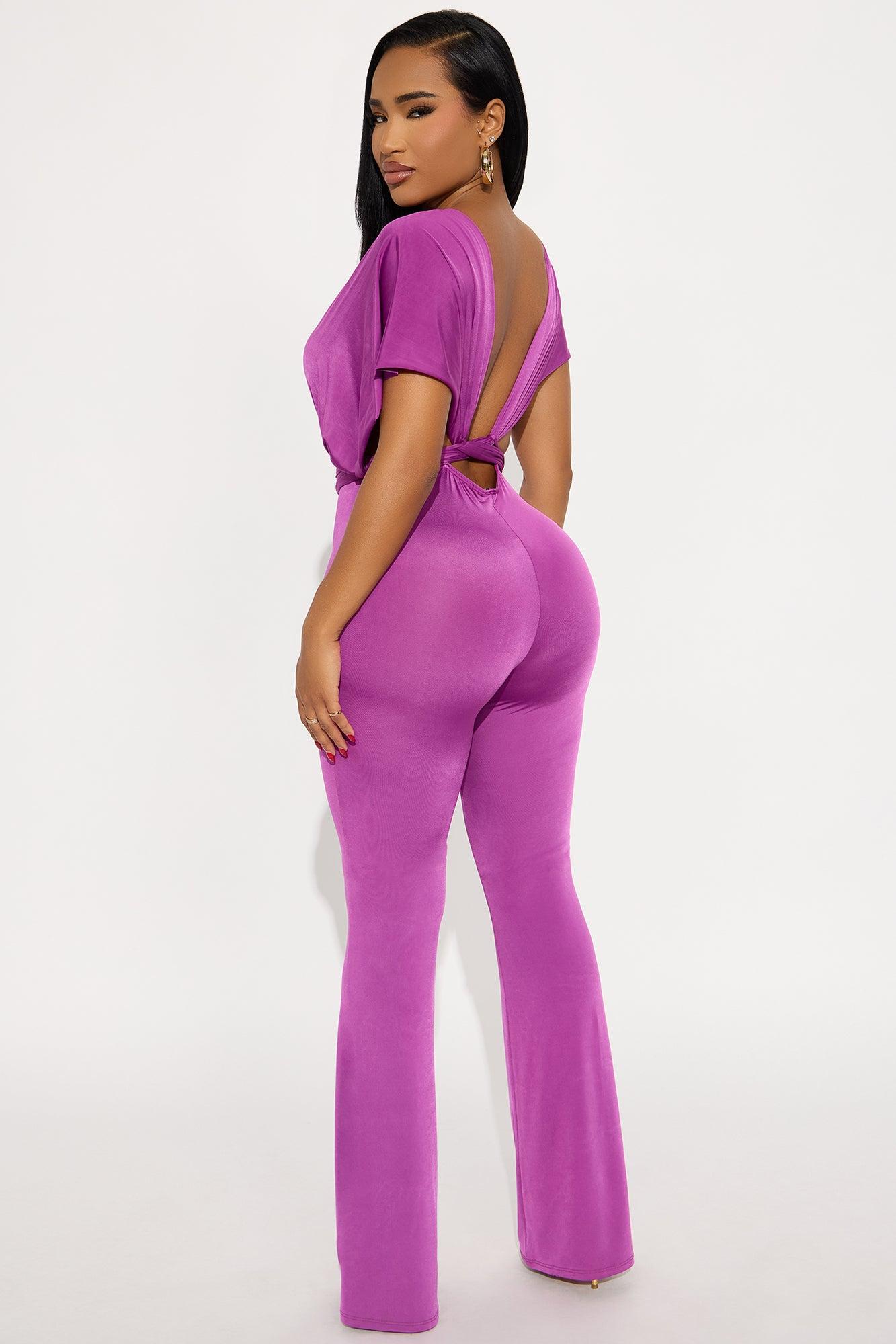 Charlotte Wide Leg Jumpsuits - Magenta Female Product Image