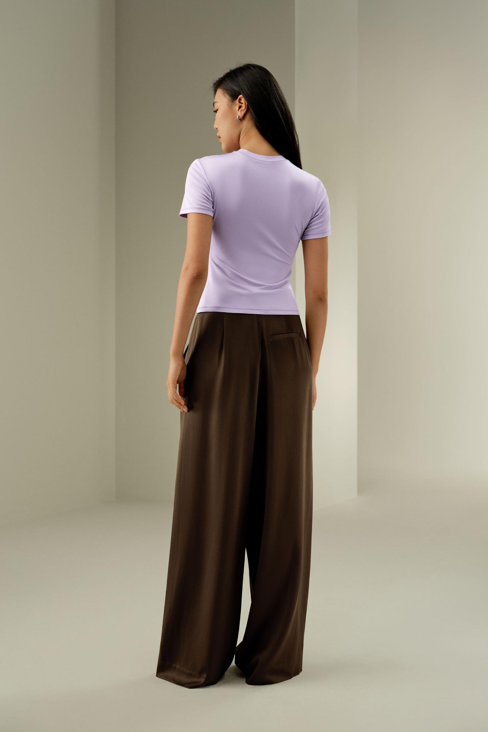 Slim Fitted Silk Jersey Tee Product Image