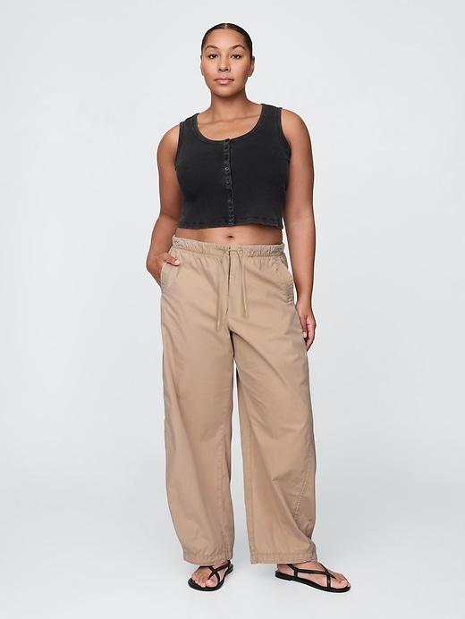 Mid Rise Barrel Parachute Pants Product Image