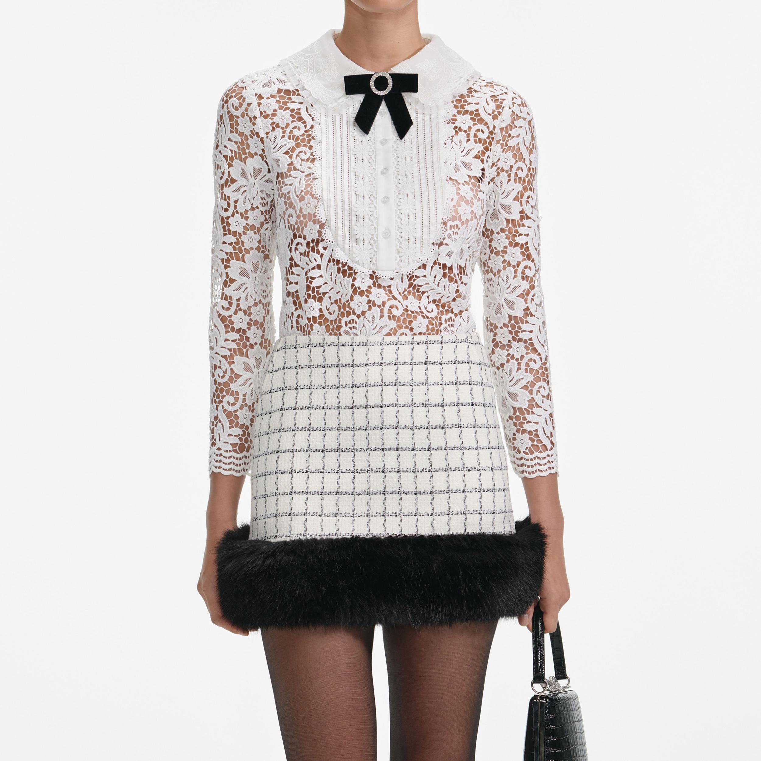 White Lace Blouse Product Image