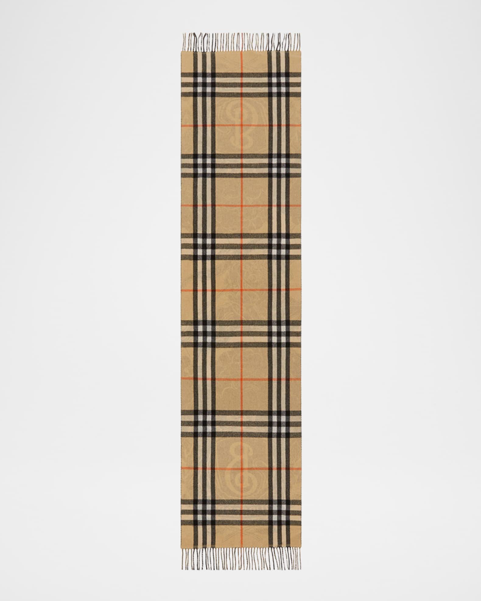 Stormy Knight Reversible Jacquard Check Cashmere Scarf Product Image