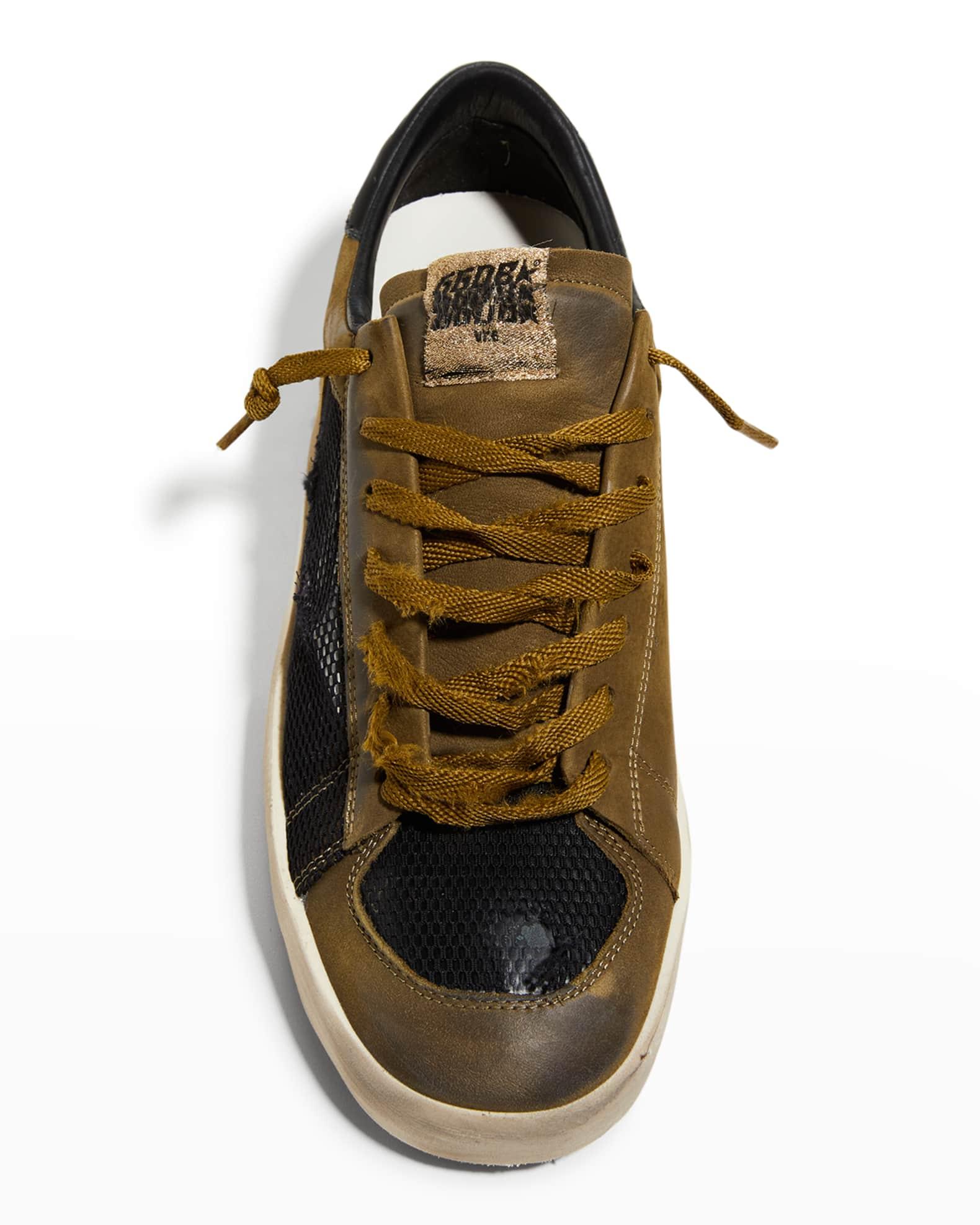 Men's Stardan Leather & Mesh Low-Top Sneakers Product Image