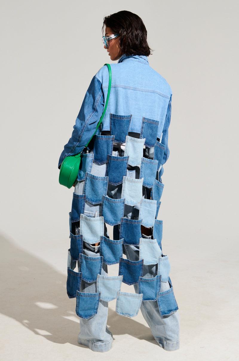 BRAXTON DENIM POCKET TRENCH Product Image