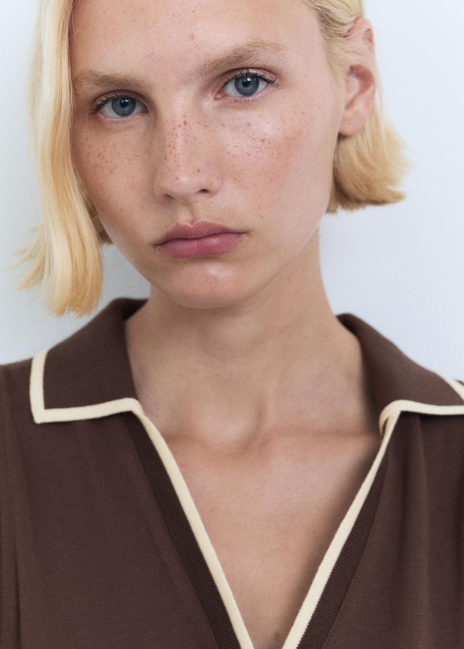 Short polo-style dress - Women | MANGO USA Product Image