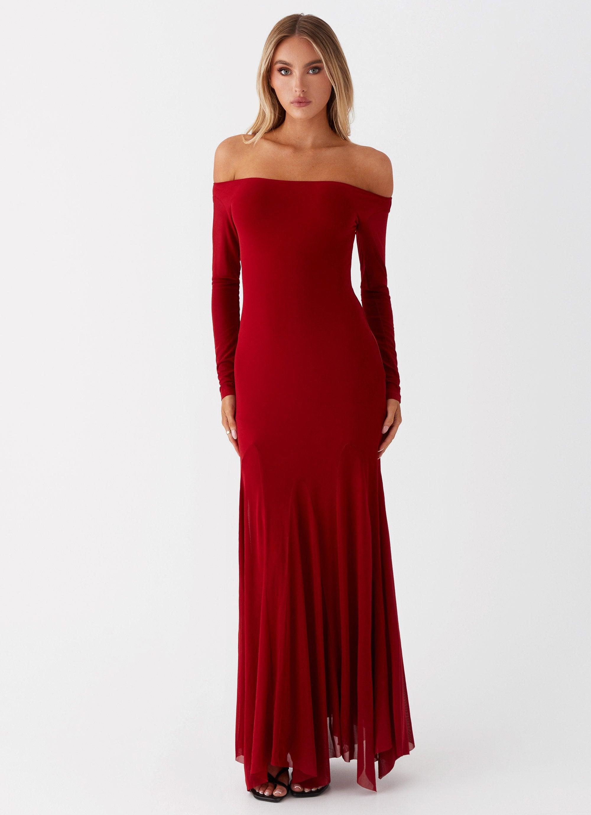 Maribel Maxi Dress - Red Product Image