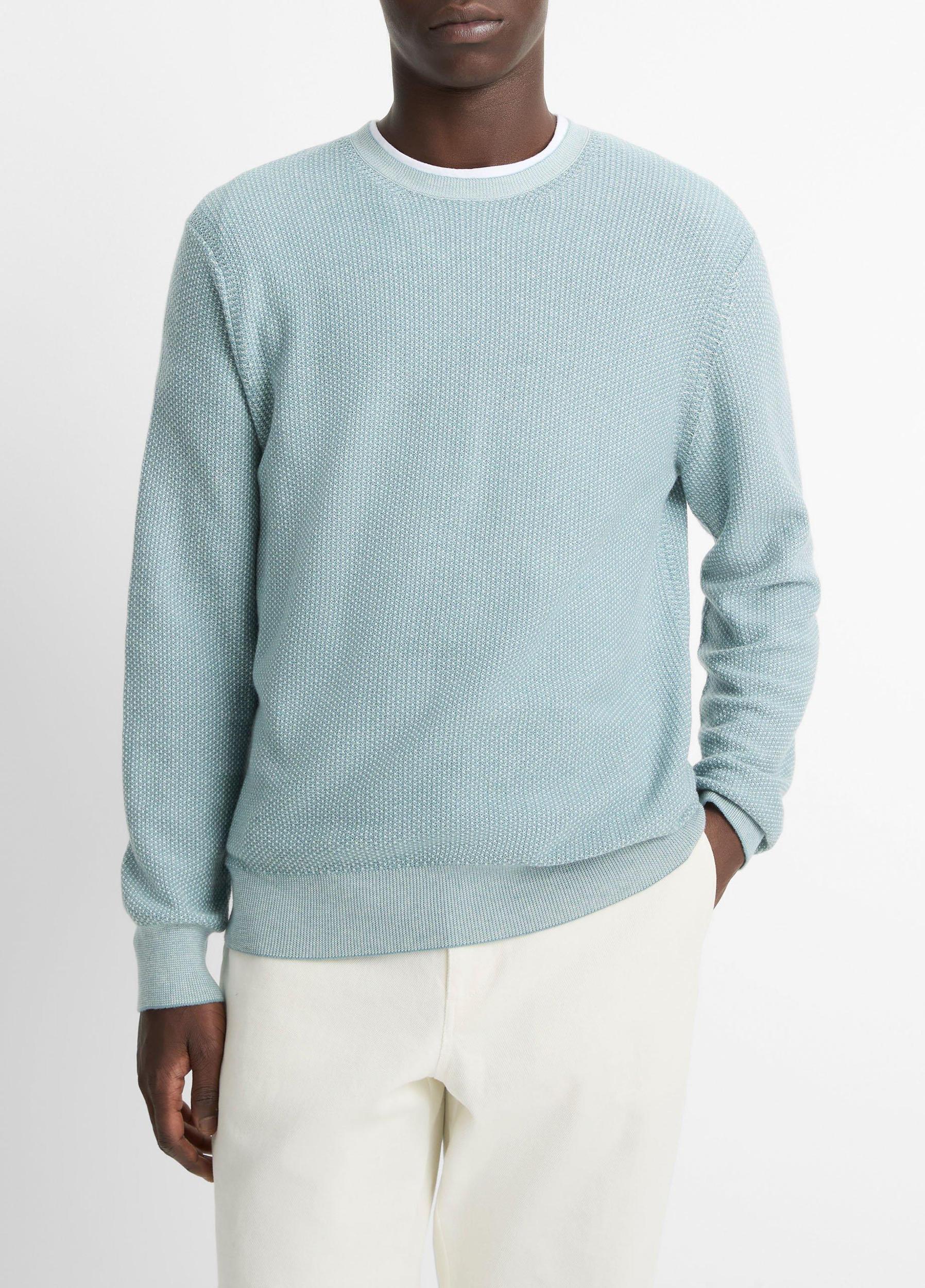 Geo-Jacquard Wool-Blend Crew Neck Sweater Product Image