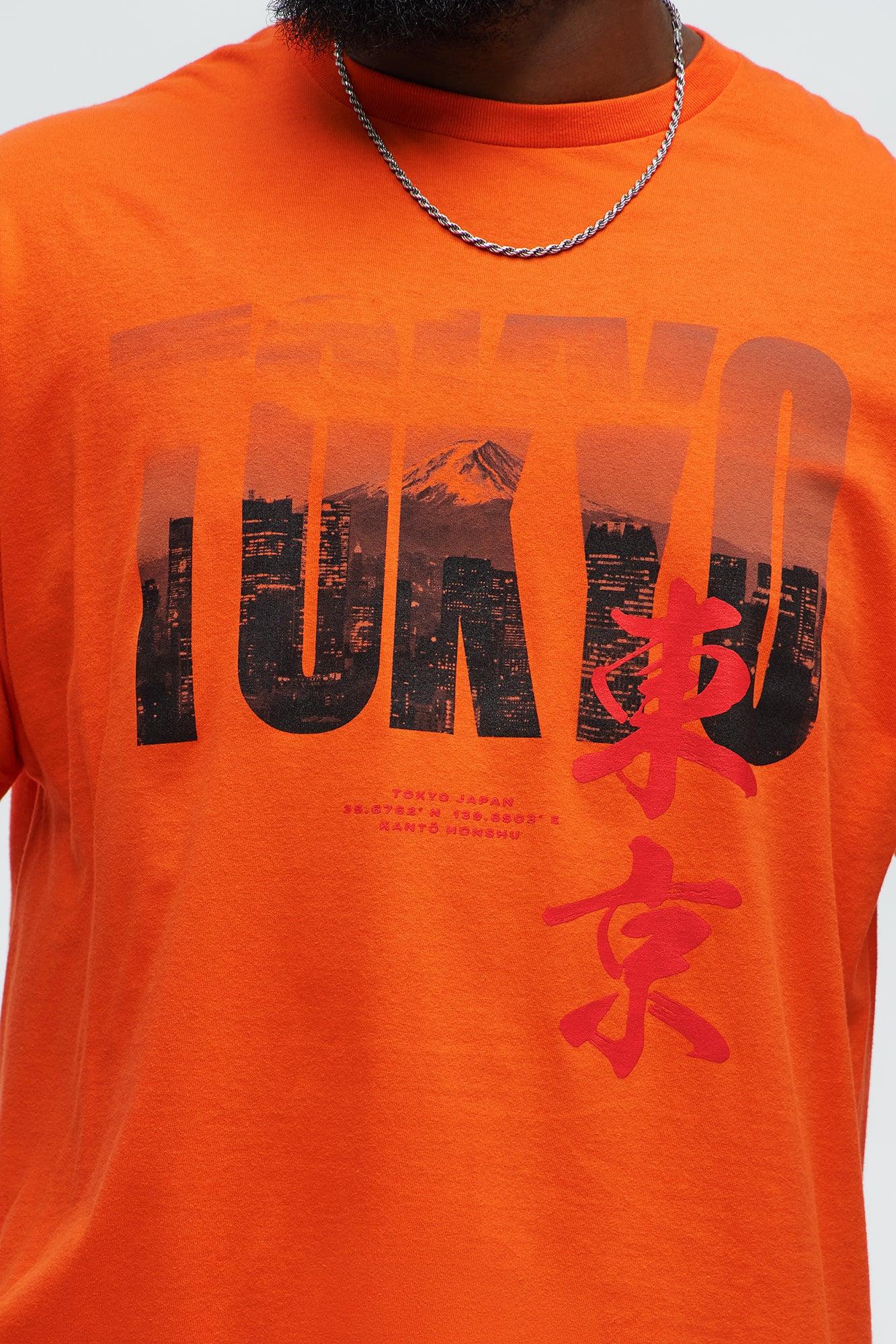 Tokyo Crew Neck Short Sleeve T shirt - Orange Product Image