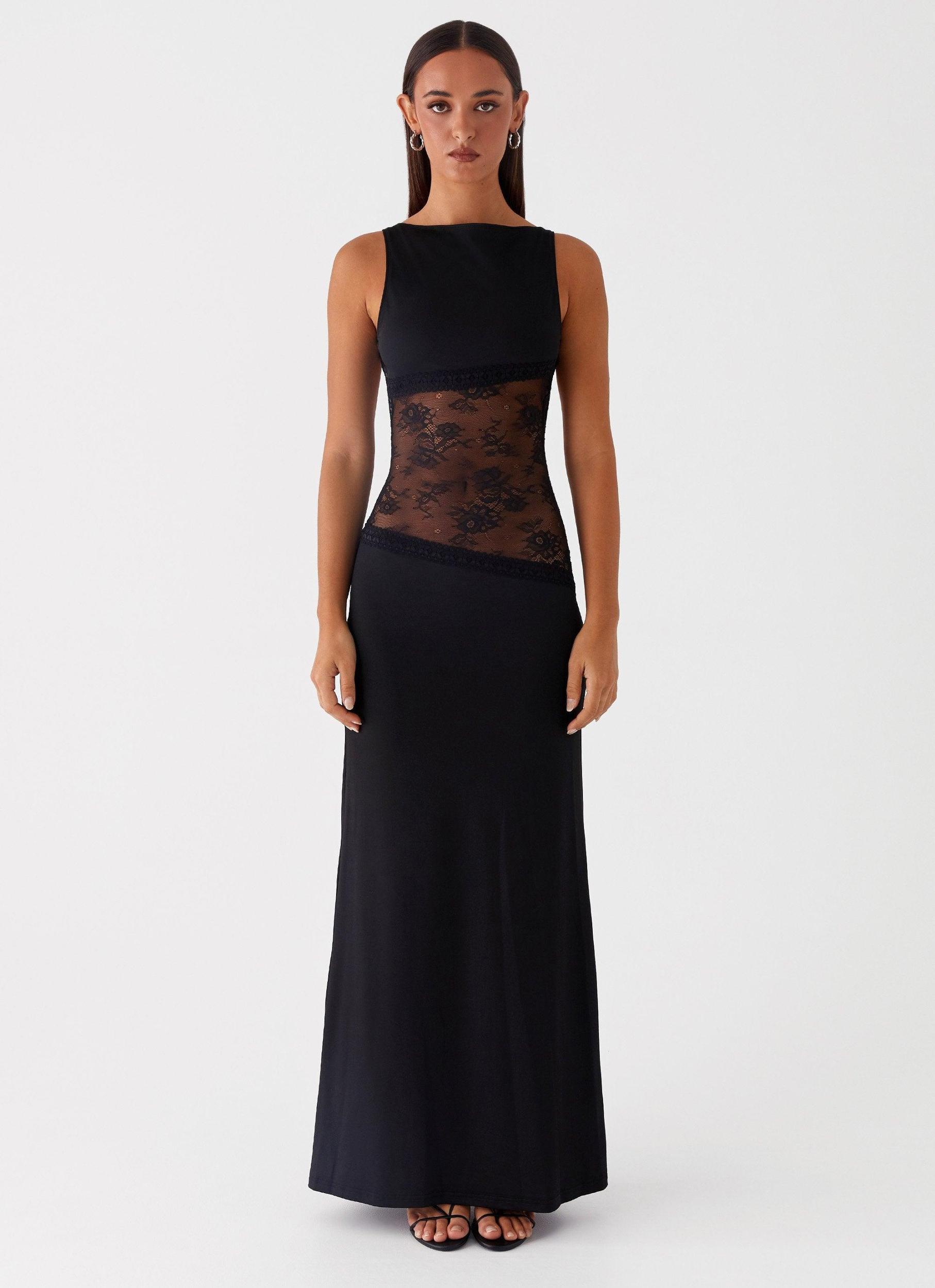 Lucinda Maxi Dress - Black Girls Product Image