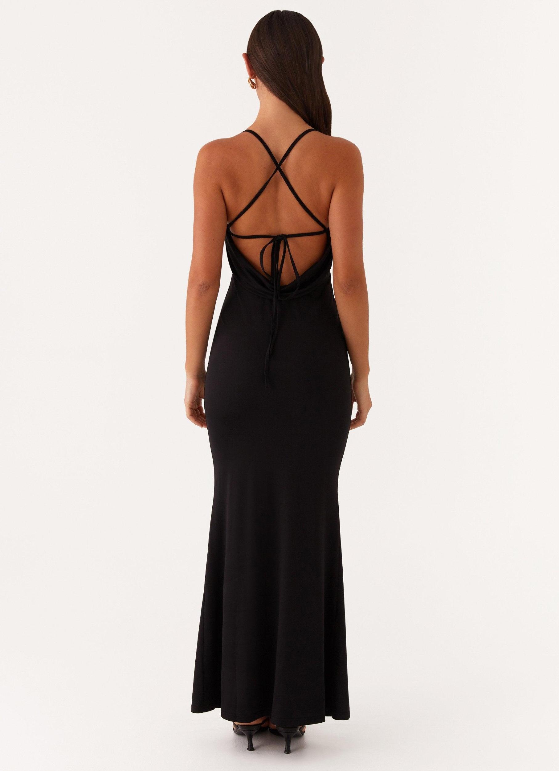 Bombshell Maxi Dress - Black Product Image