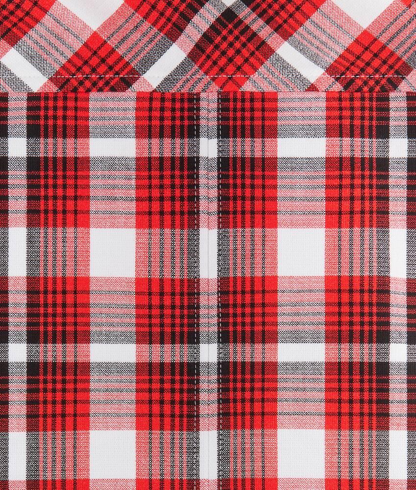 Men's Structured Cotton Check Overshirt in Tomato/chalk/black Product Image