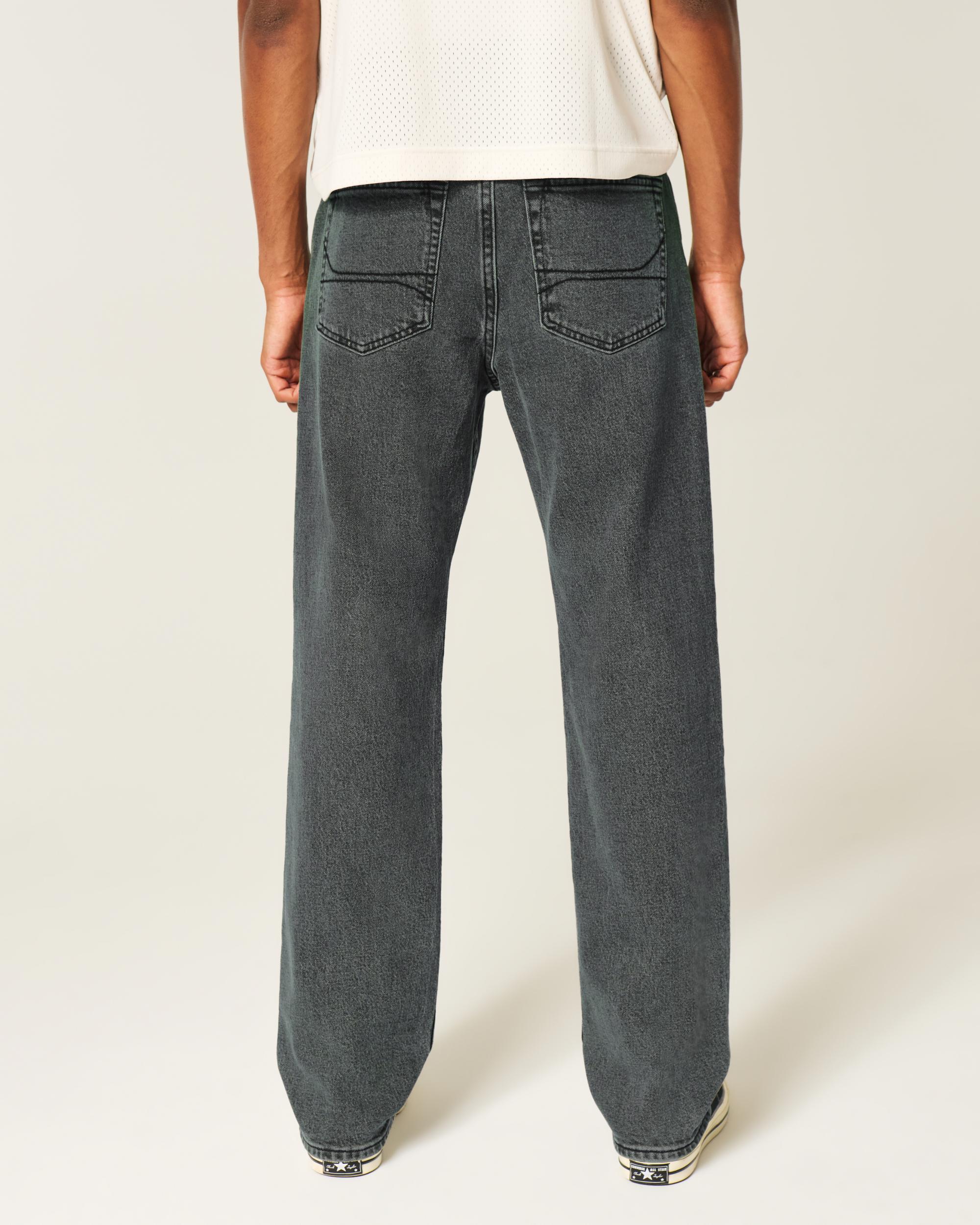 Washed Black Loose Jeans Product Image