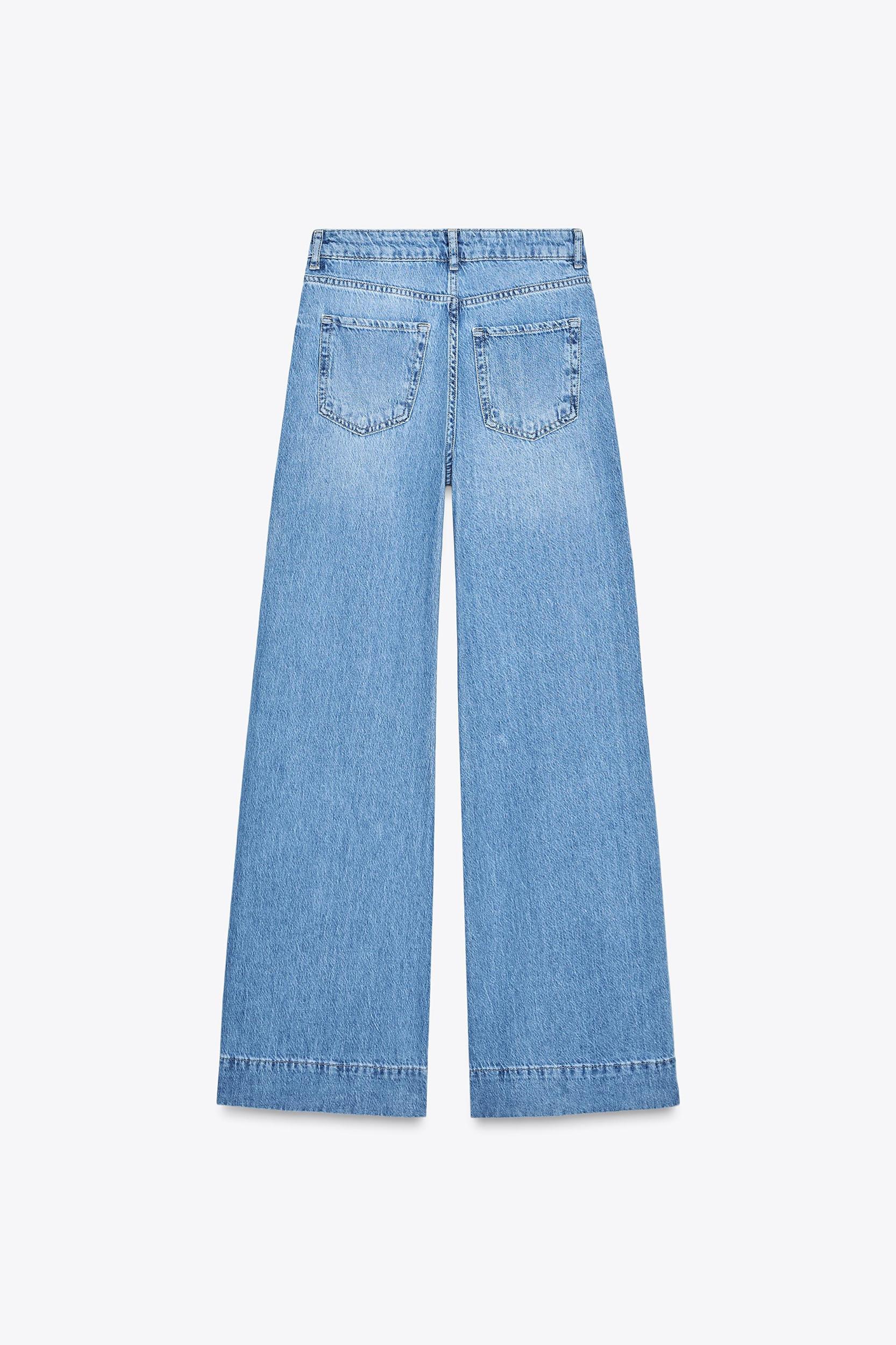 Z1975 HIGH RISE WIDE LEG BUTTON JEANS Product Image