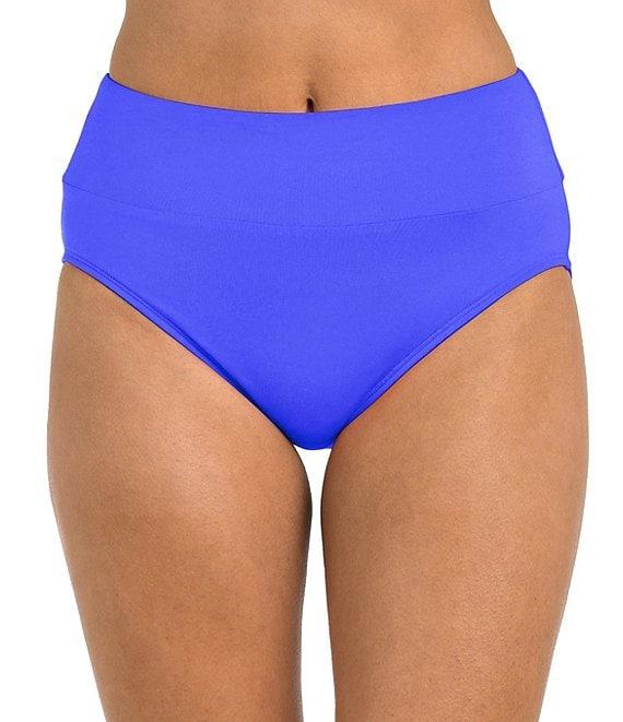 24th & Ocean Solid High Waist Swim Bottom Product Image