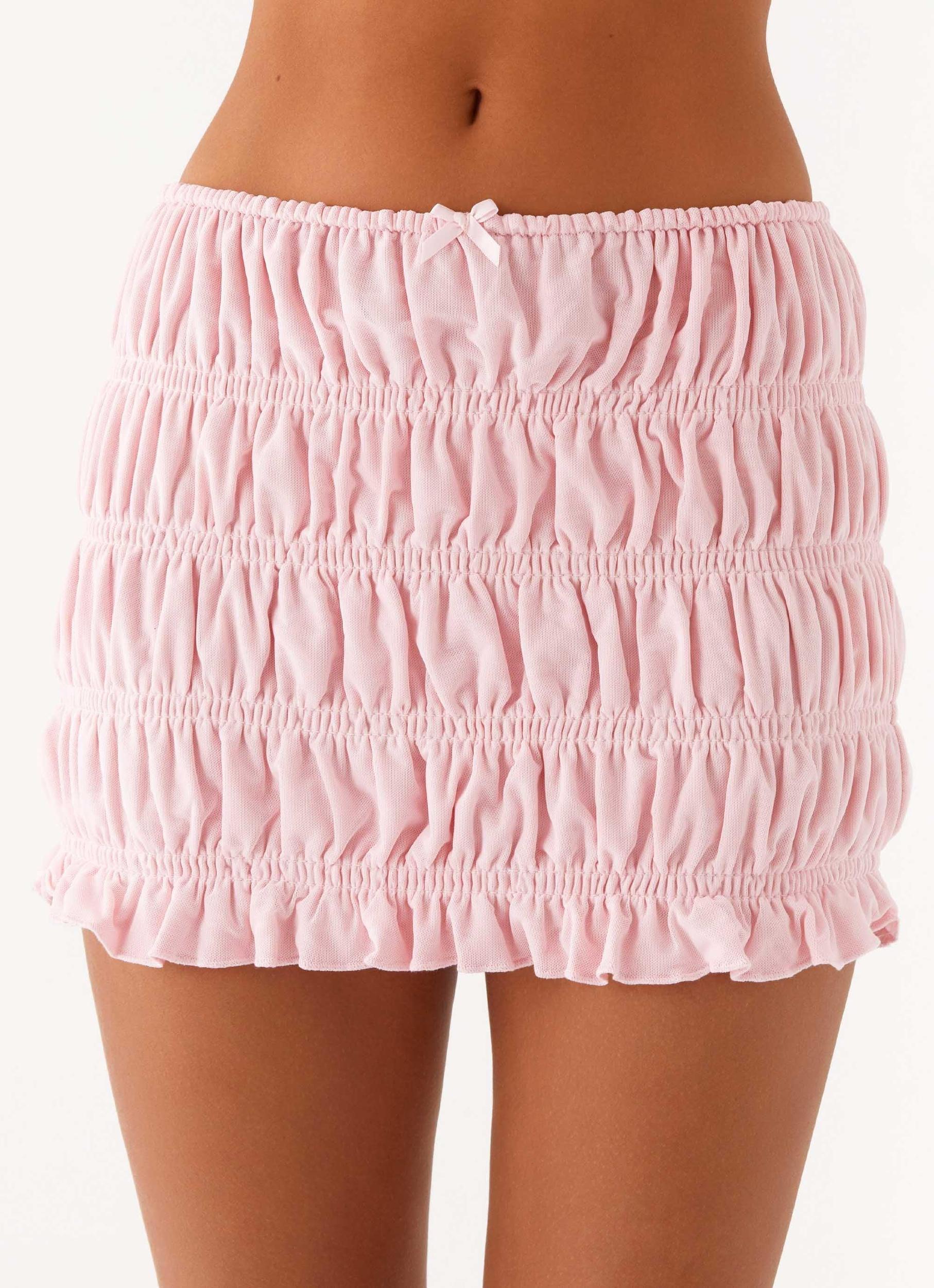 Off by Heart Shirred Skirt - Blush Product Image