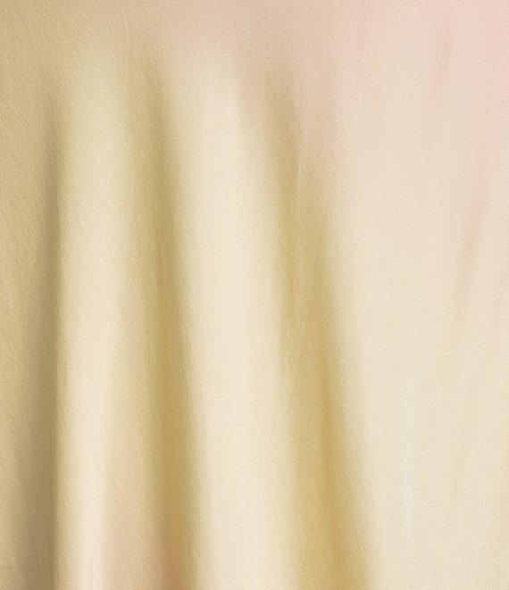 Good American Plus Ombre Print Square Neck Sleeveless Satin Slip Maxi Dress Product Image