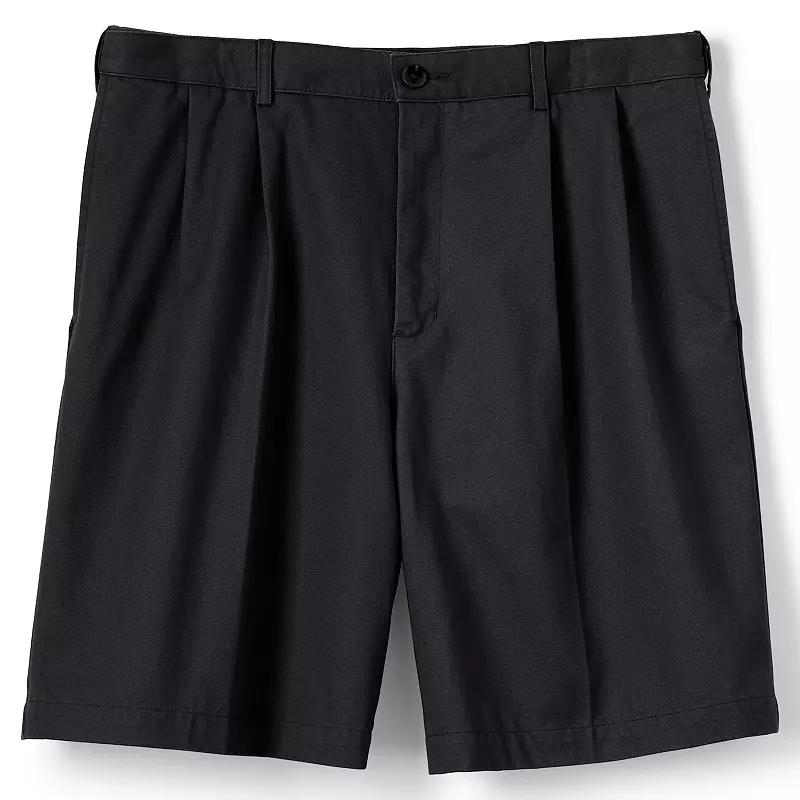 Big & Tall Lands' End Comfort Waist 9-inch No-Iron Pleated Chino Shorts, Men's,  Product Image