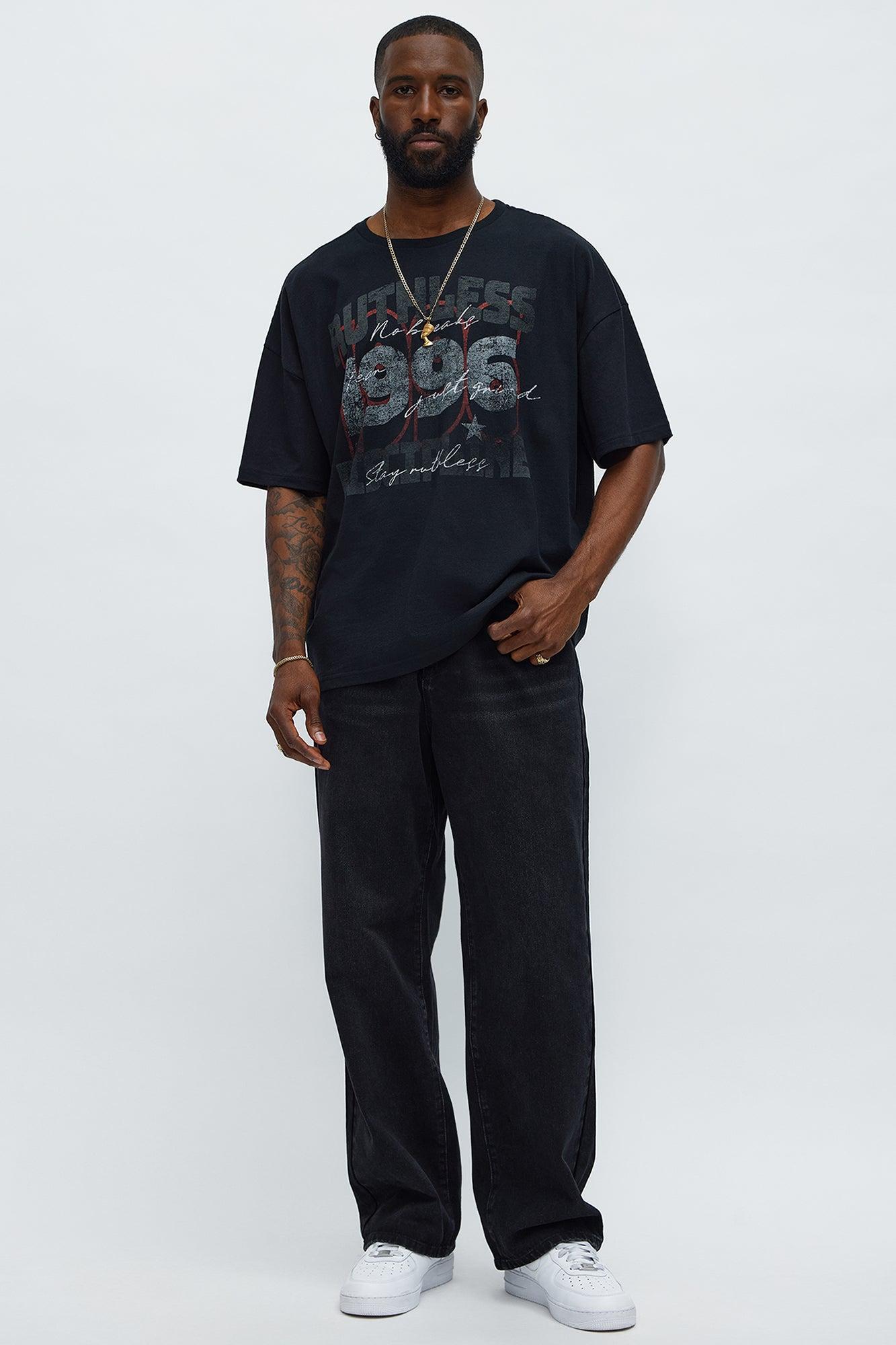 Ruthless Discipline Boxy Short Sleeve Tee - Black Male Product Image