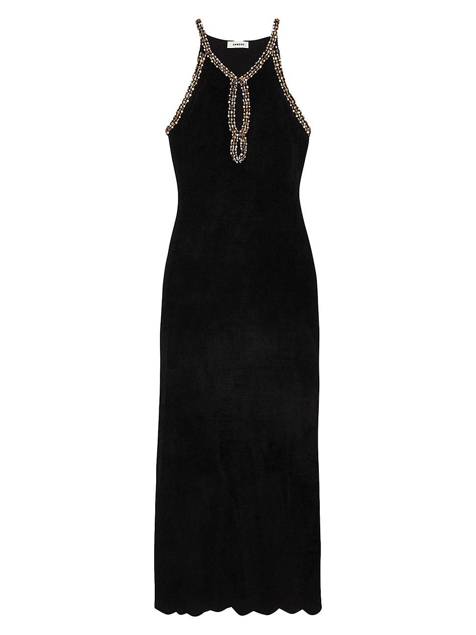 Womens Beaded Maxi Dress Product Image