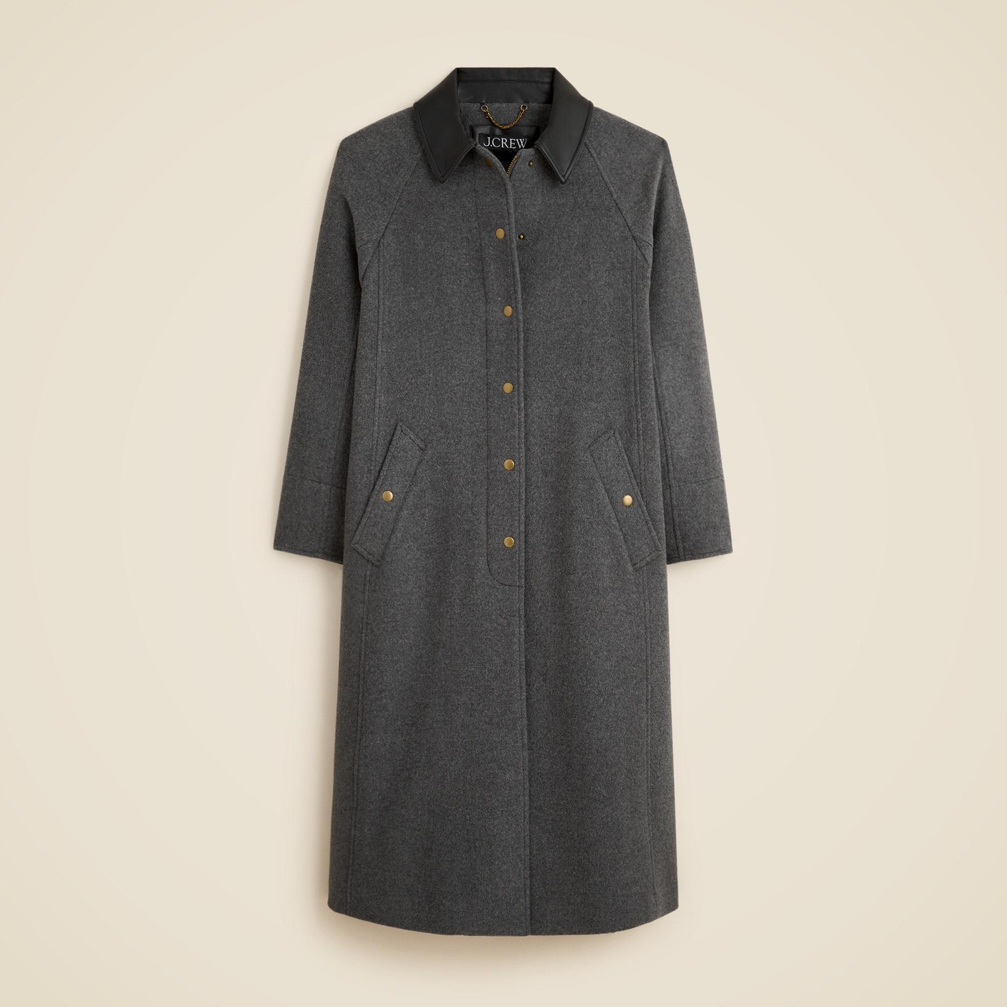 Long Barn Jacket™ in drapey wool blend Product Image