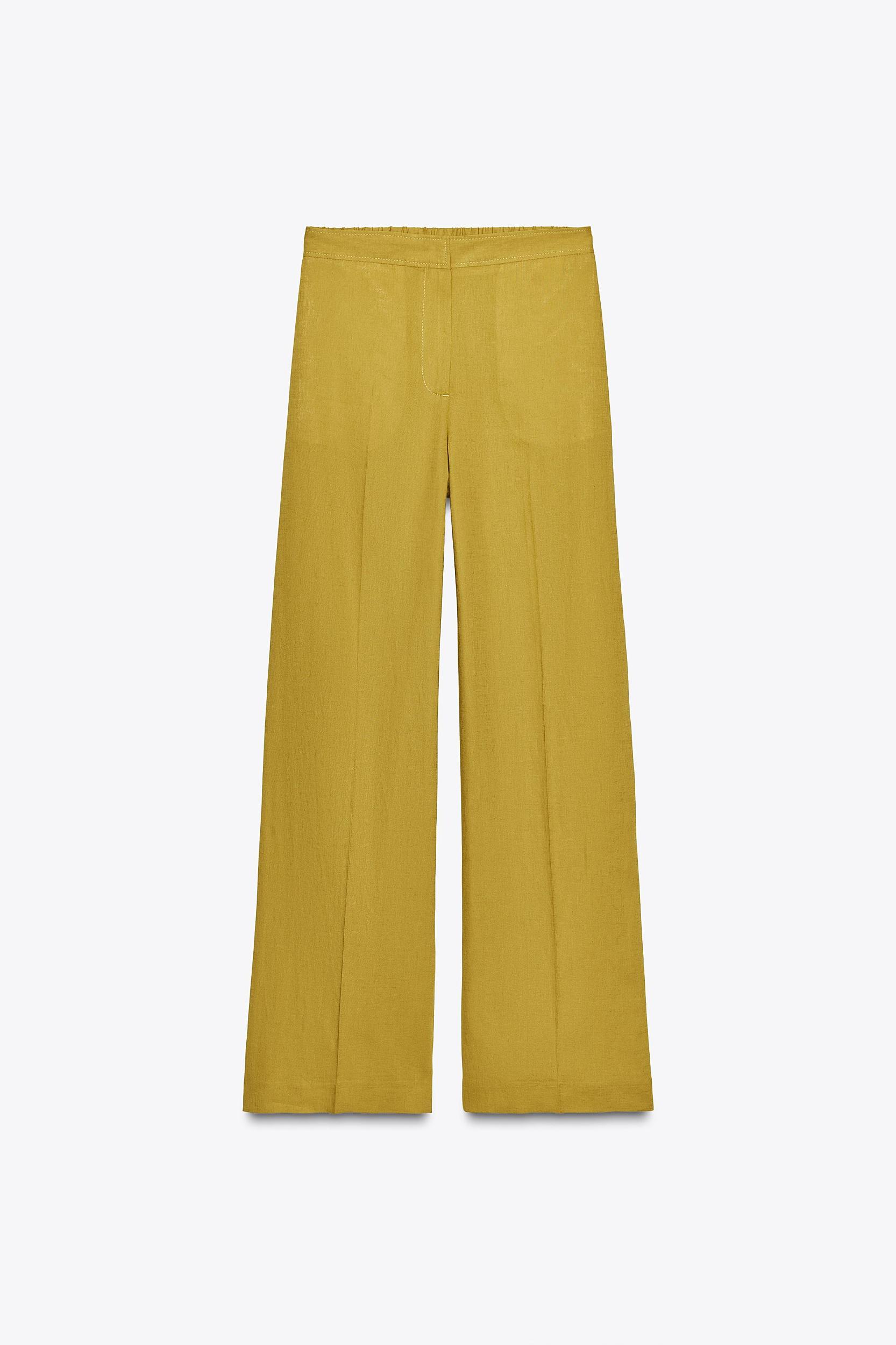 STRAIGHT LEG LINEN PANTS Product Image