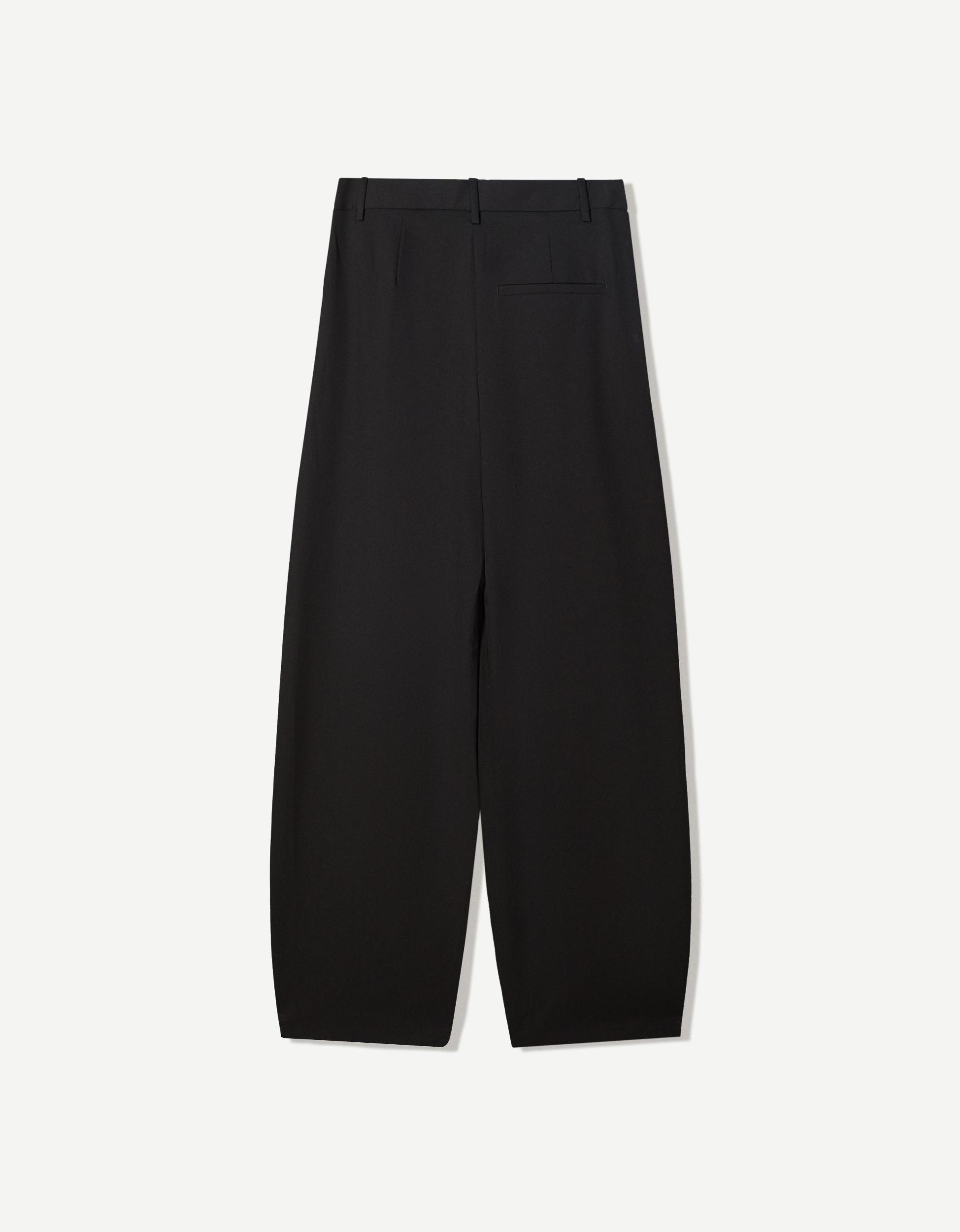 Tailored pants with crossover waistband Product Image