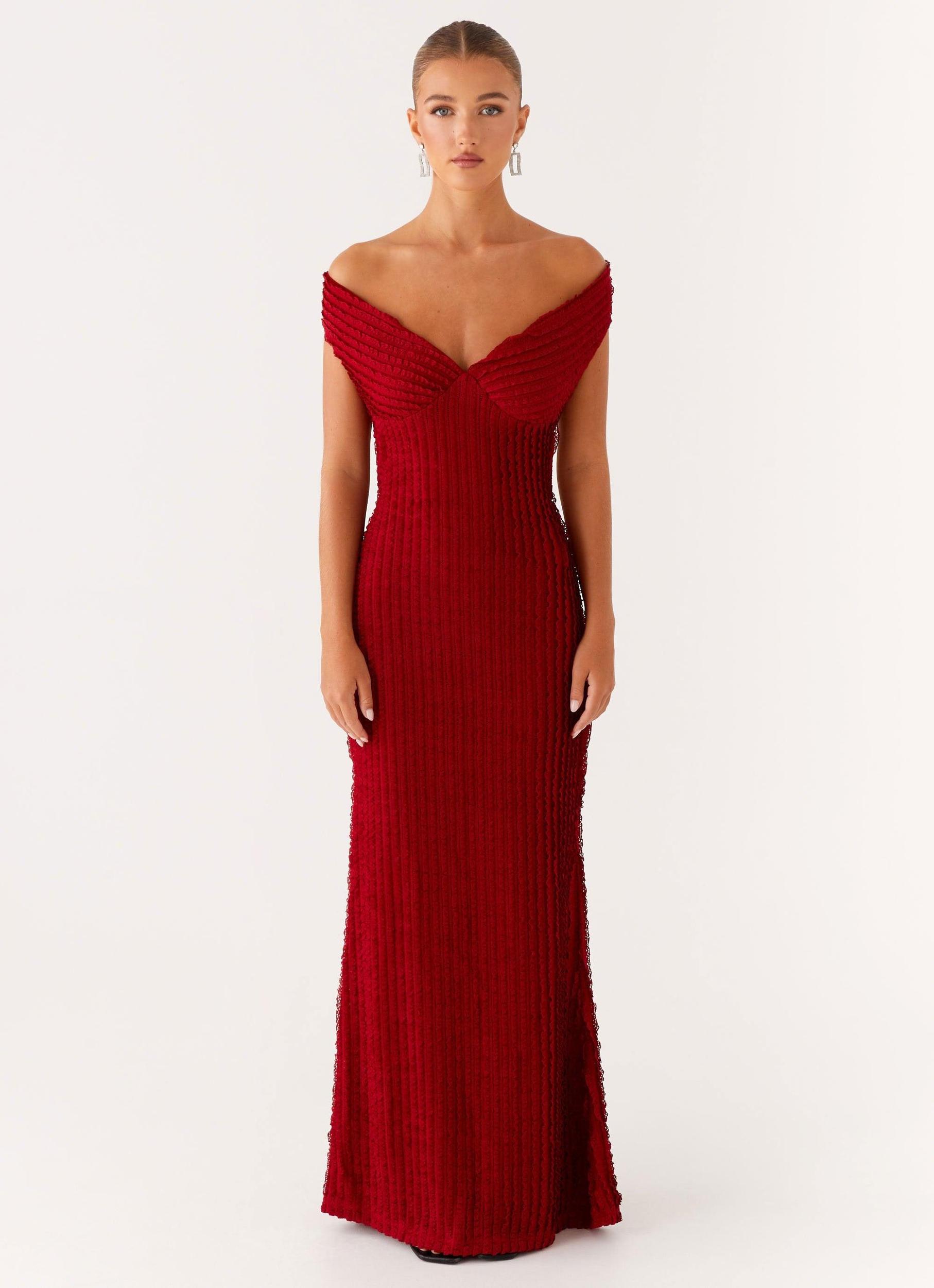 Chantelle Maxi Dress - Red Product Image