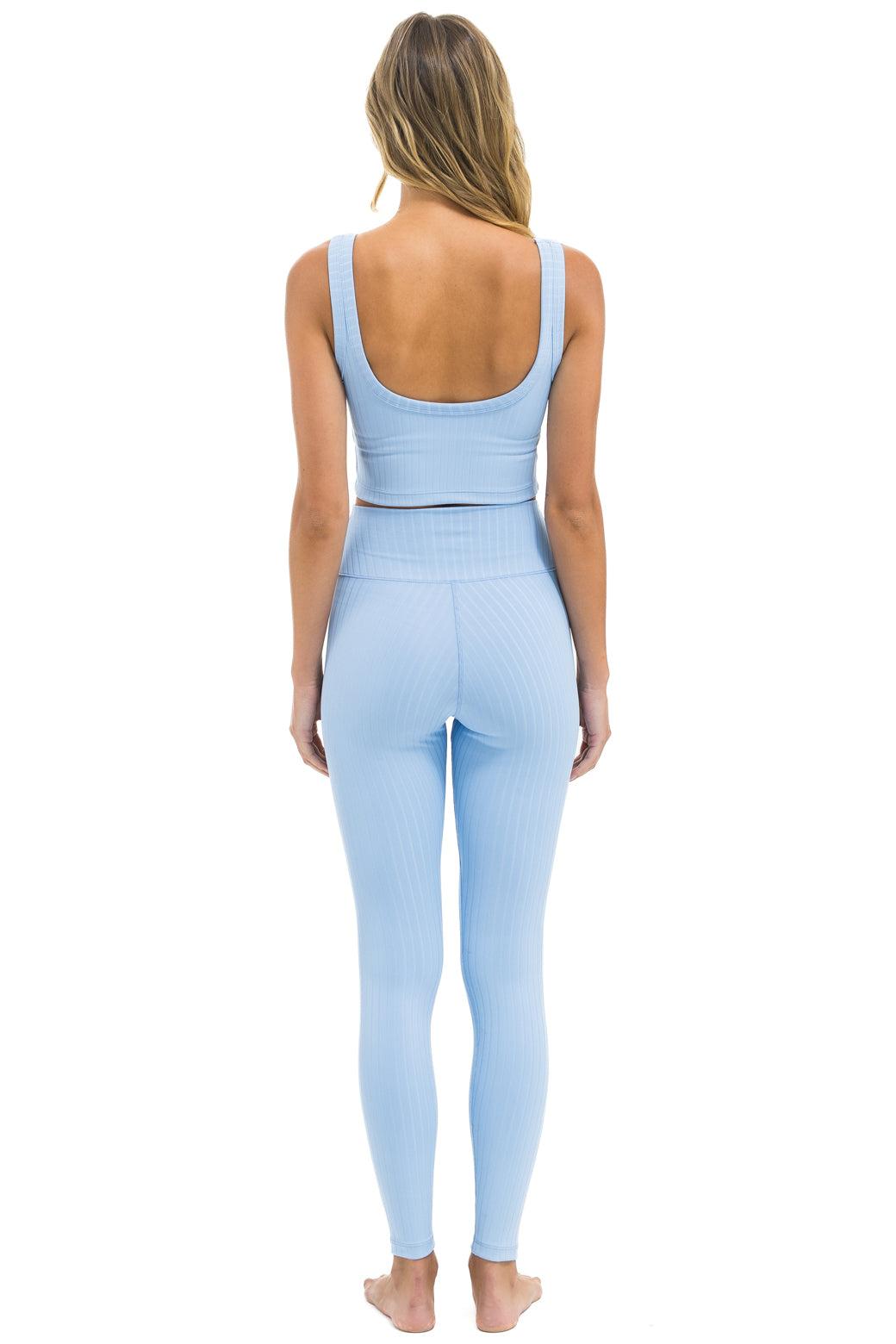 WIDE RIB FULL LENGTH HI-RISE LEGGINGS - SKY Female Product Image