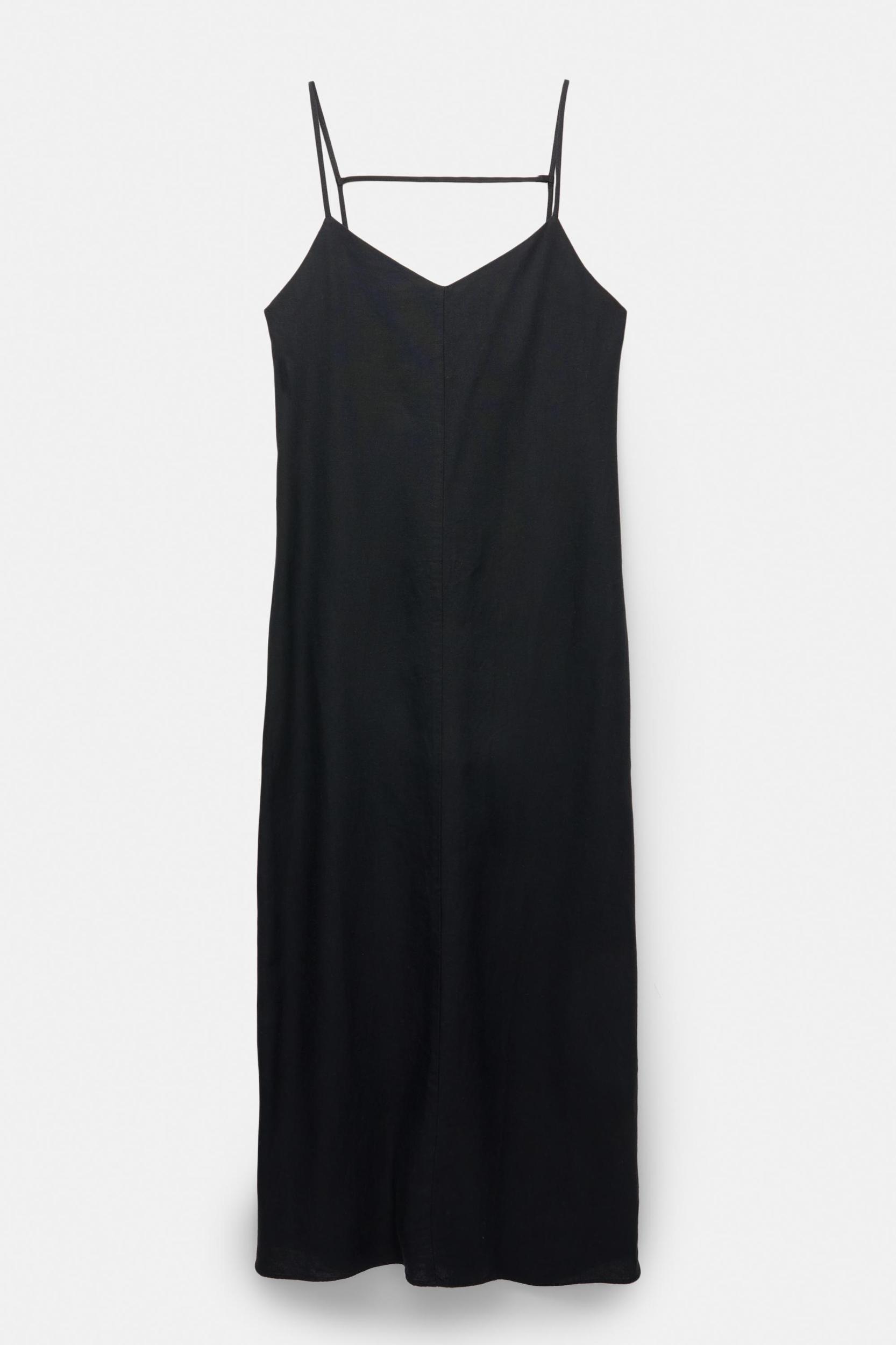 Rustic midi dress with straps Product Image