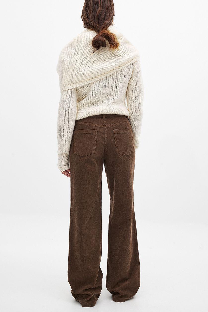 Corduroy High Waist Trousers Product Image