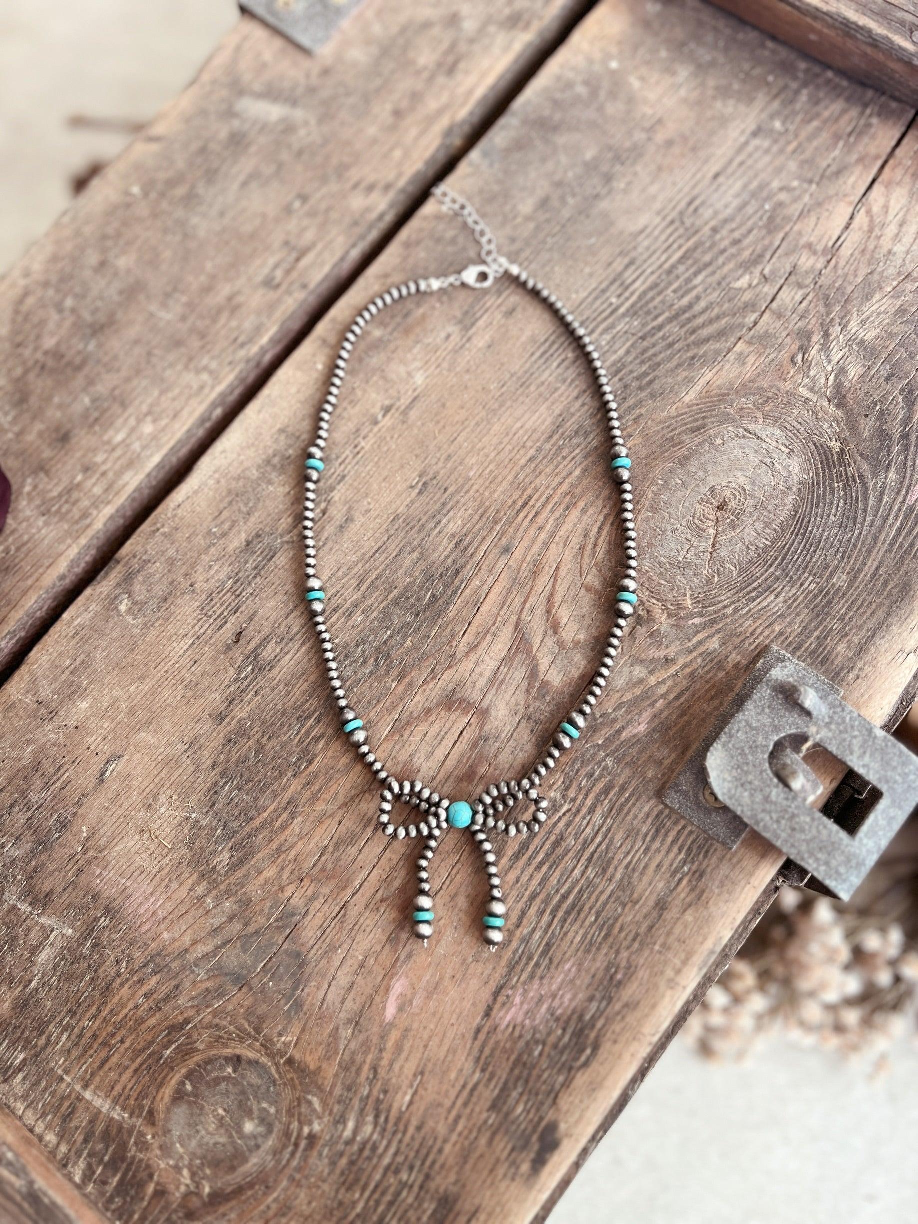 Western Style Navajo Inspired Bow Necklaces - 4 Colors Product Image