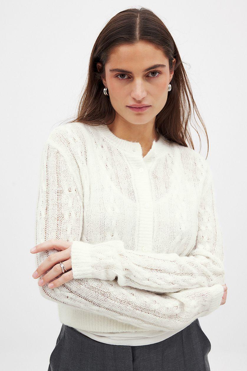 Knitted Cable Cardigan Product Image