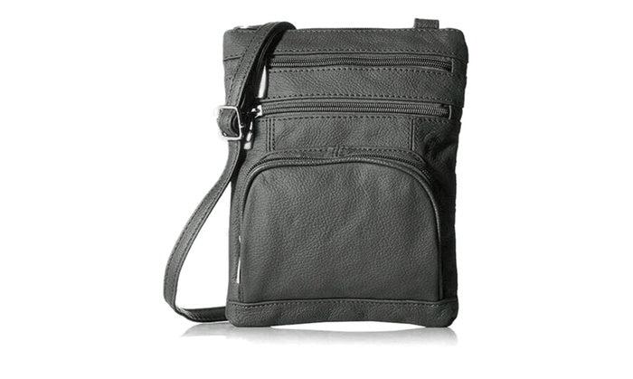 Genuine Leather Crossbody Bag - Multi-Size Options (Standard, Plus, XL) Product Image