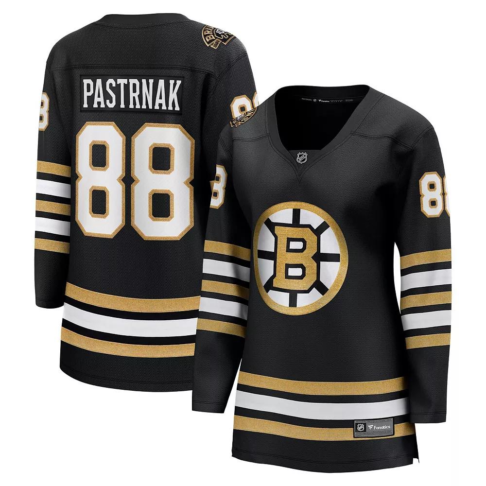 Women's Fanatics Branded David Pastrnak Black Boston Bruins 100th Anniversary Premier Breakaway Player Jersey,  Product Image