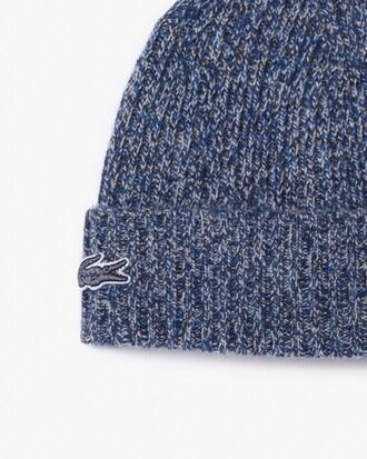 Rib Knit Carded Mercerized Wool Beanie Product Image