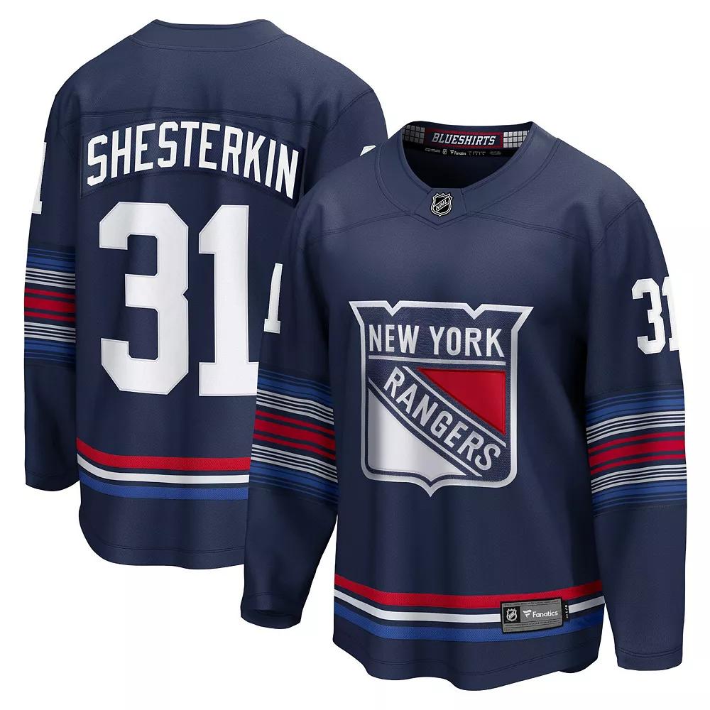 Men's Fanatics Igor Shesterkin Navy New York Rangers Alternate Premier Breakaway Player Jersey, Size: XS, Ran Blue Product Image