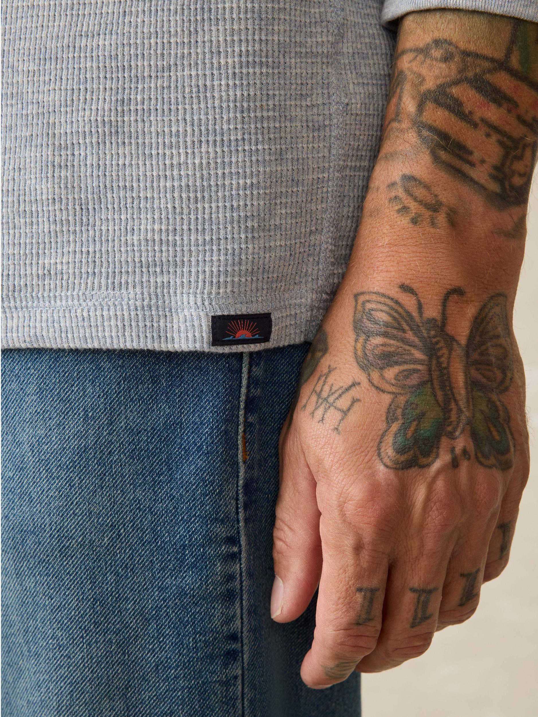 Long-Sleeve Cloud Waffle Crew - Frosty Slate Heather Male Product Image