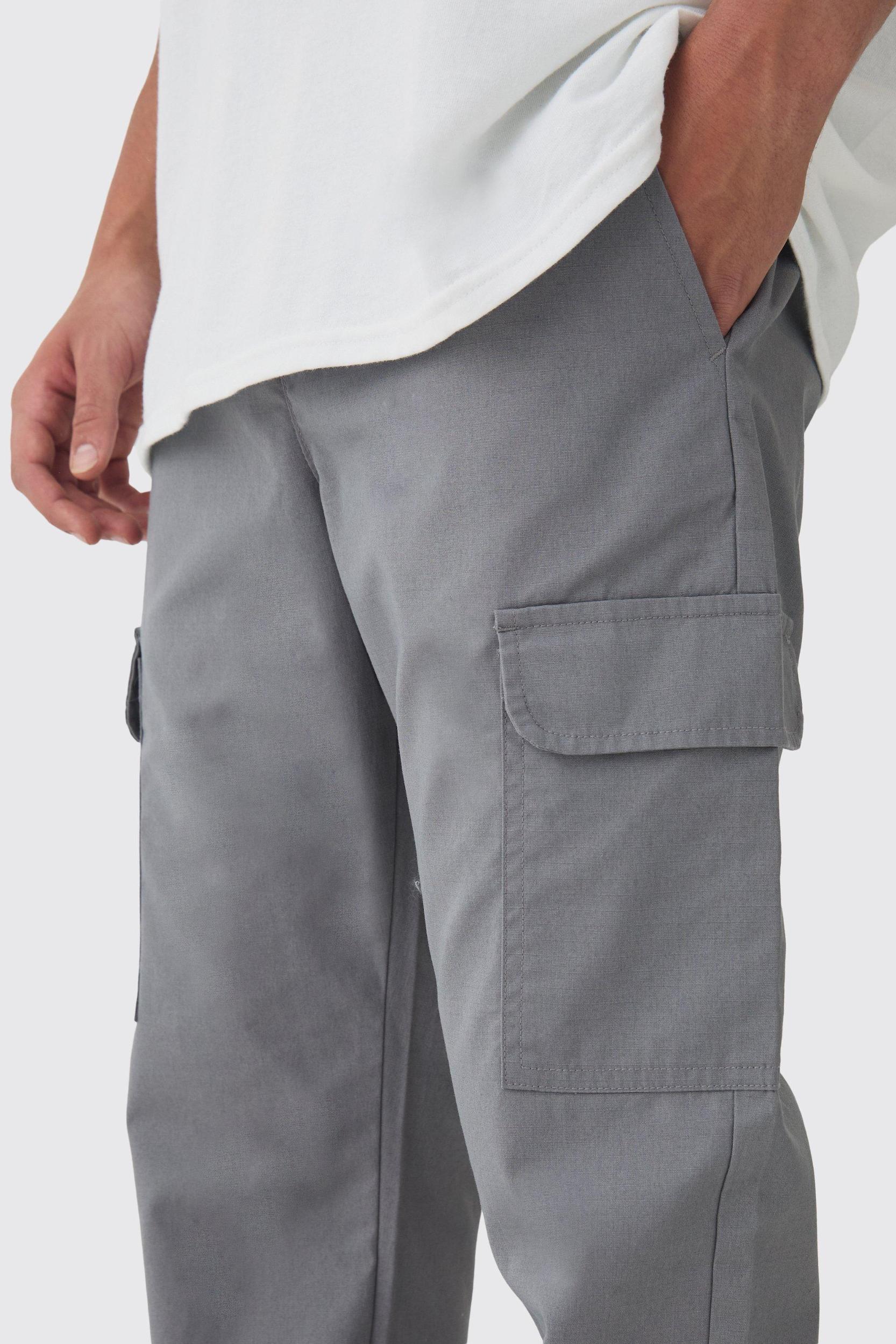 Elasticated Tapered Ripstop Cargo Pants | boohooMAN USA Product Image