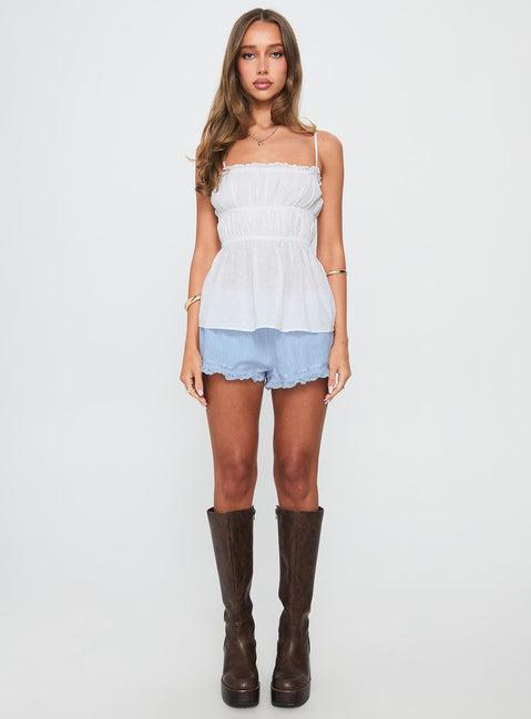 Rosecliff Ruched Longline Top Ivory Product Image