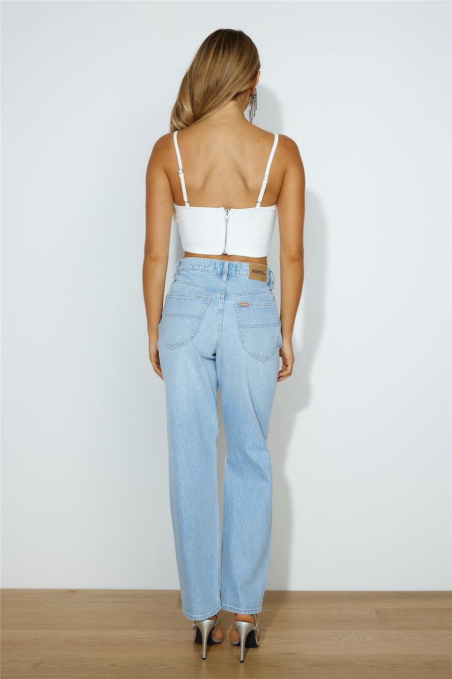 Glam Look Crop Top White Product Image