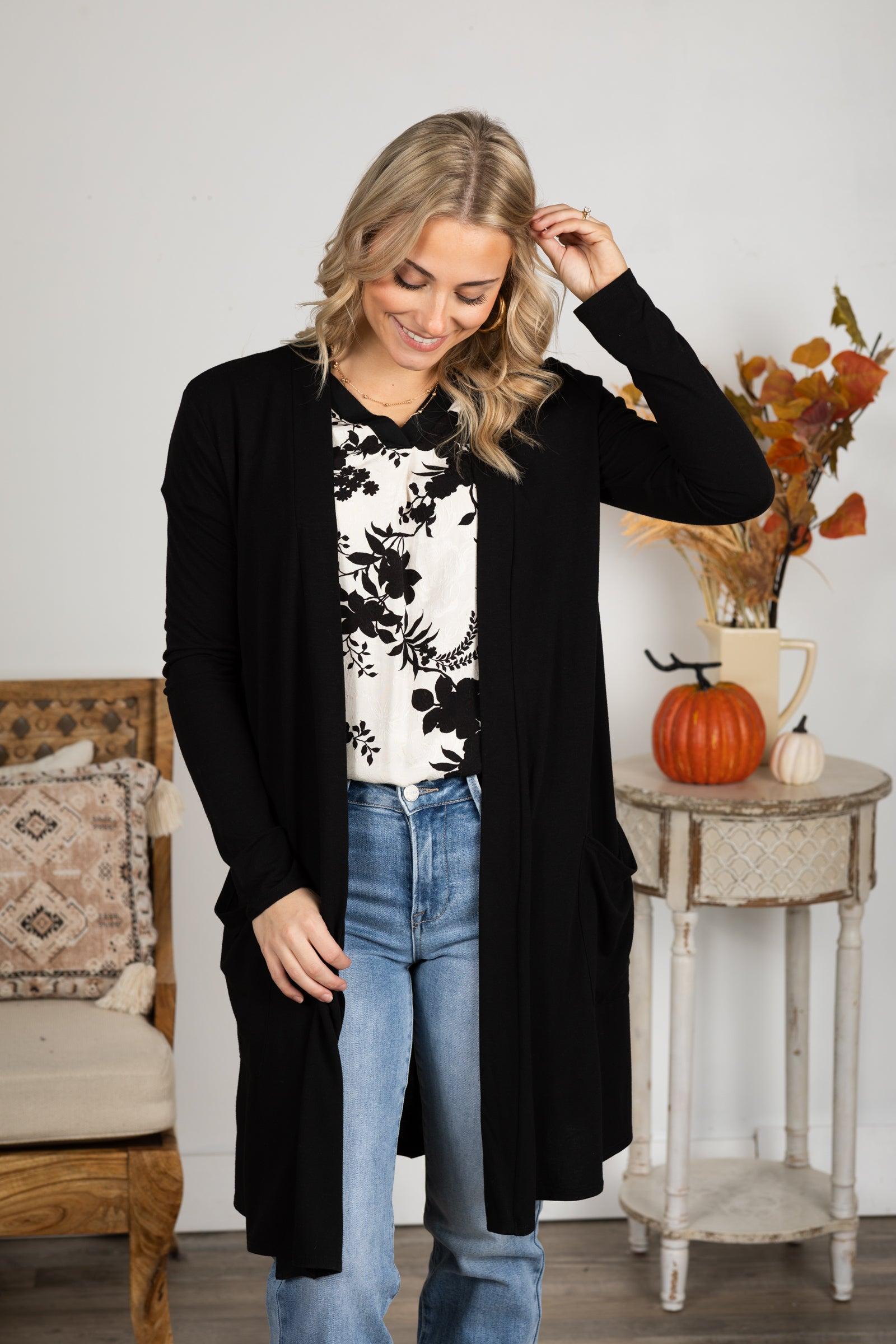 Relaxed Pocket Open Cardigans Product Image