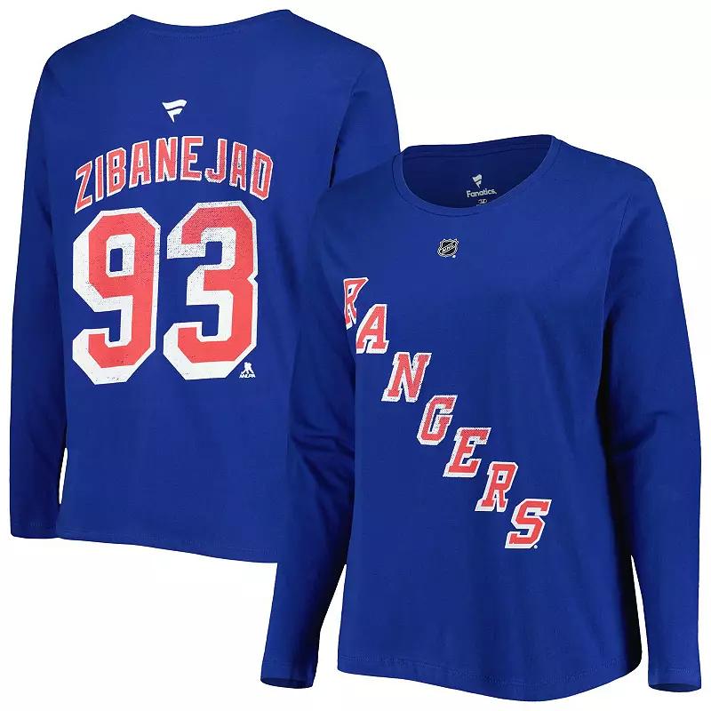 Women's Profile Mika Zibanejad Blue New York Rangers Plus  Product Image