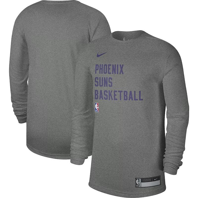 Unisex Nike Heather Gray Phoenix Suns 2023/24 Legend On-Court Practice Long Sleeve T-Shirt, Men's,  Product Image
