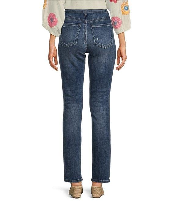 KUT from the Kloth Stevie High Rise Straight Leg Exposed Button Fly Denim Jeans Product Image