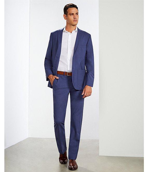 Murano Collezione Alex Slim Fit Performance Bi-Stretch Solid Suit Separates Flat Front Dress Pants Product Image
