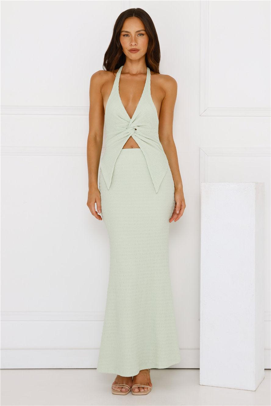 Cloudscape Maxi Skirt Sage Product Image