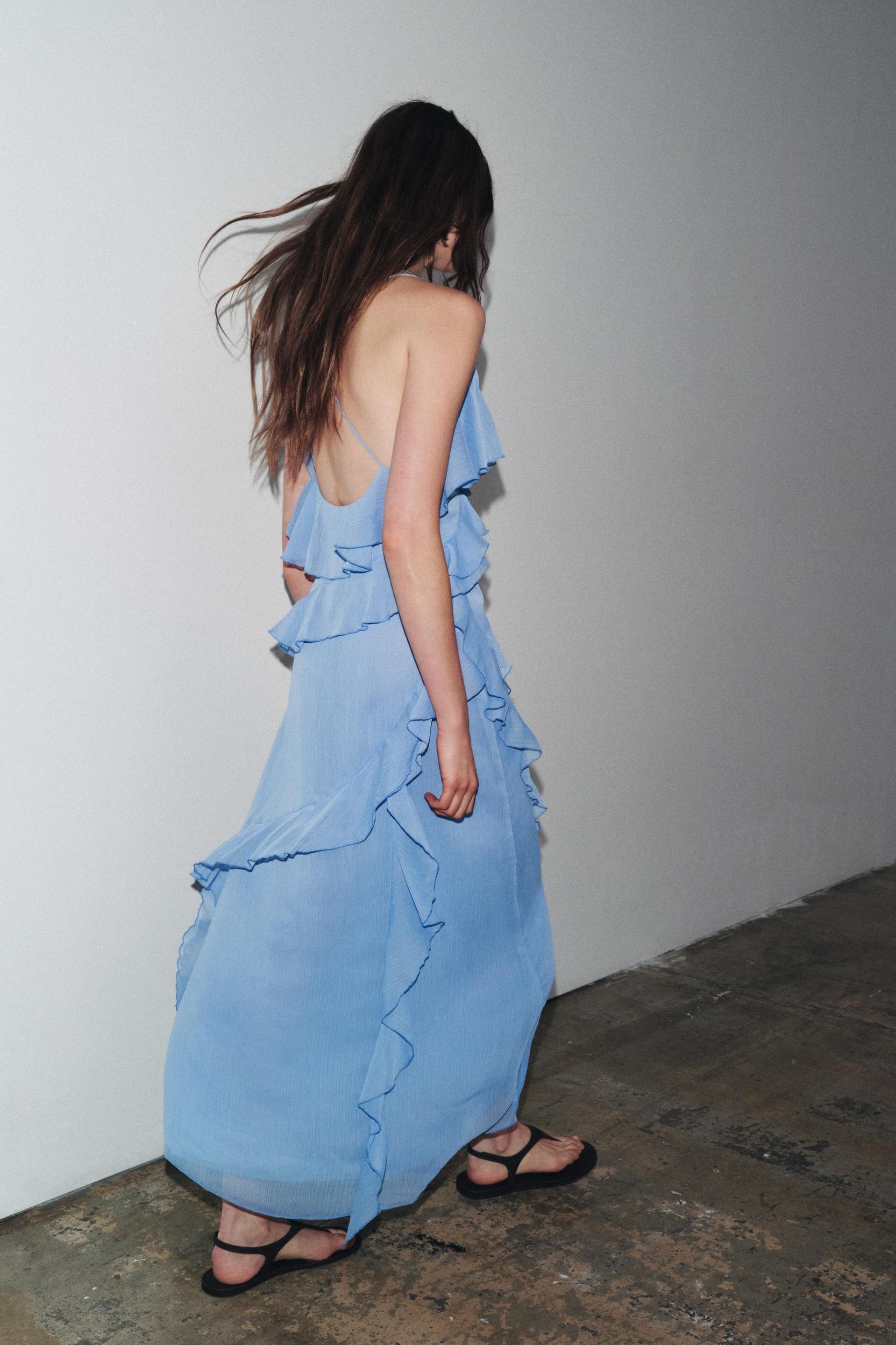 RUFFLED DRESS ZW COLLECTION Product Image